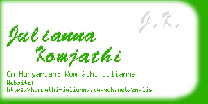 julianna komjathi business card